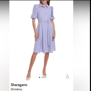 Sharagano Women's Light Purple Shirtdress Size 8 NWT